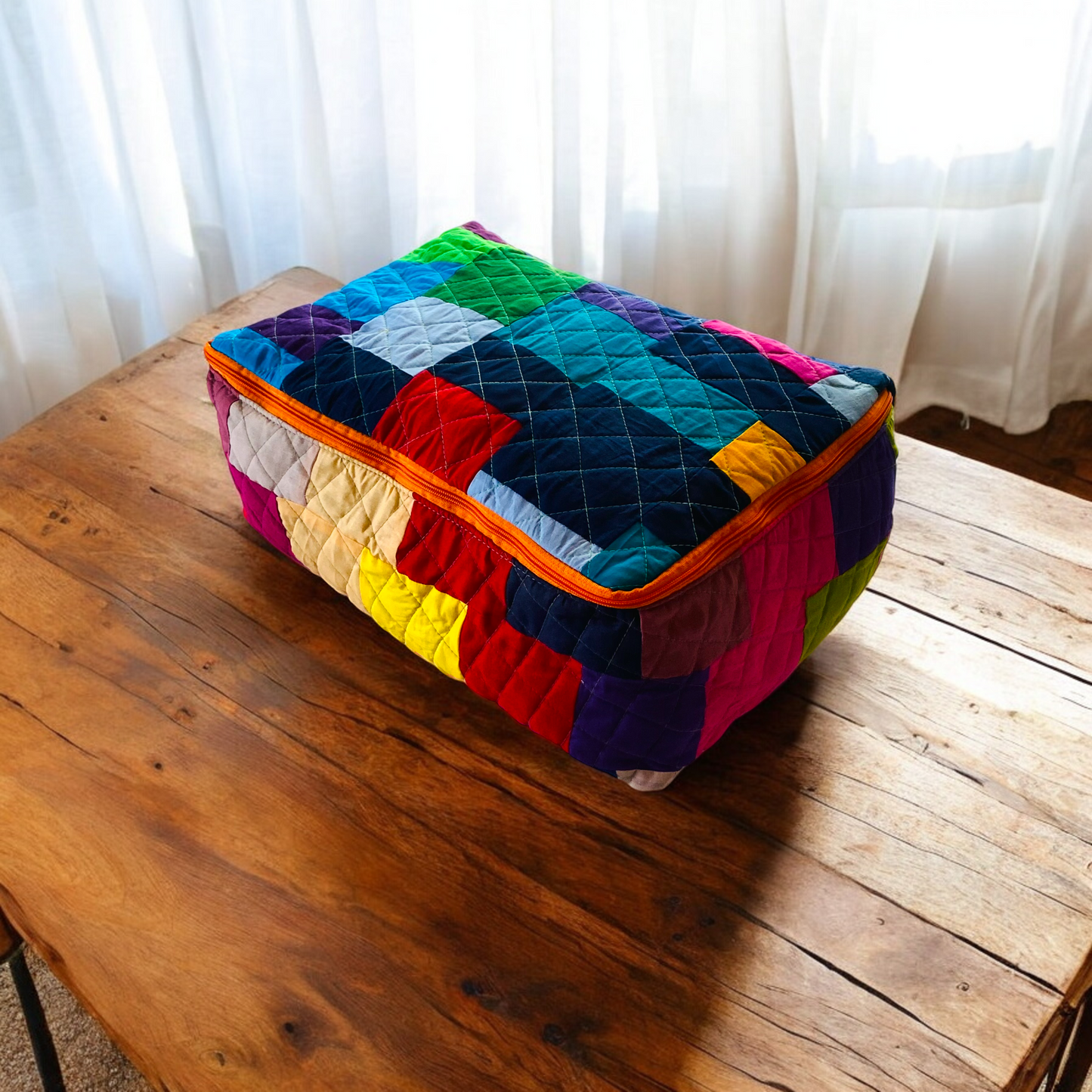 Multicolor Solids Breathable storage bag for saree,blanket, pillow & quilt