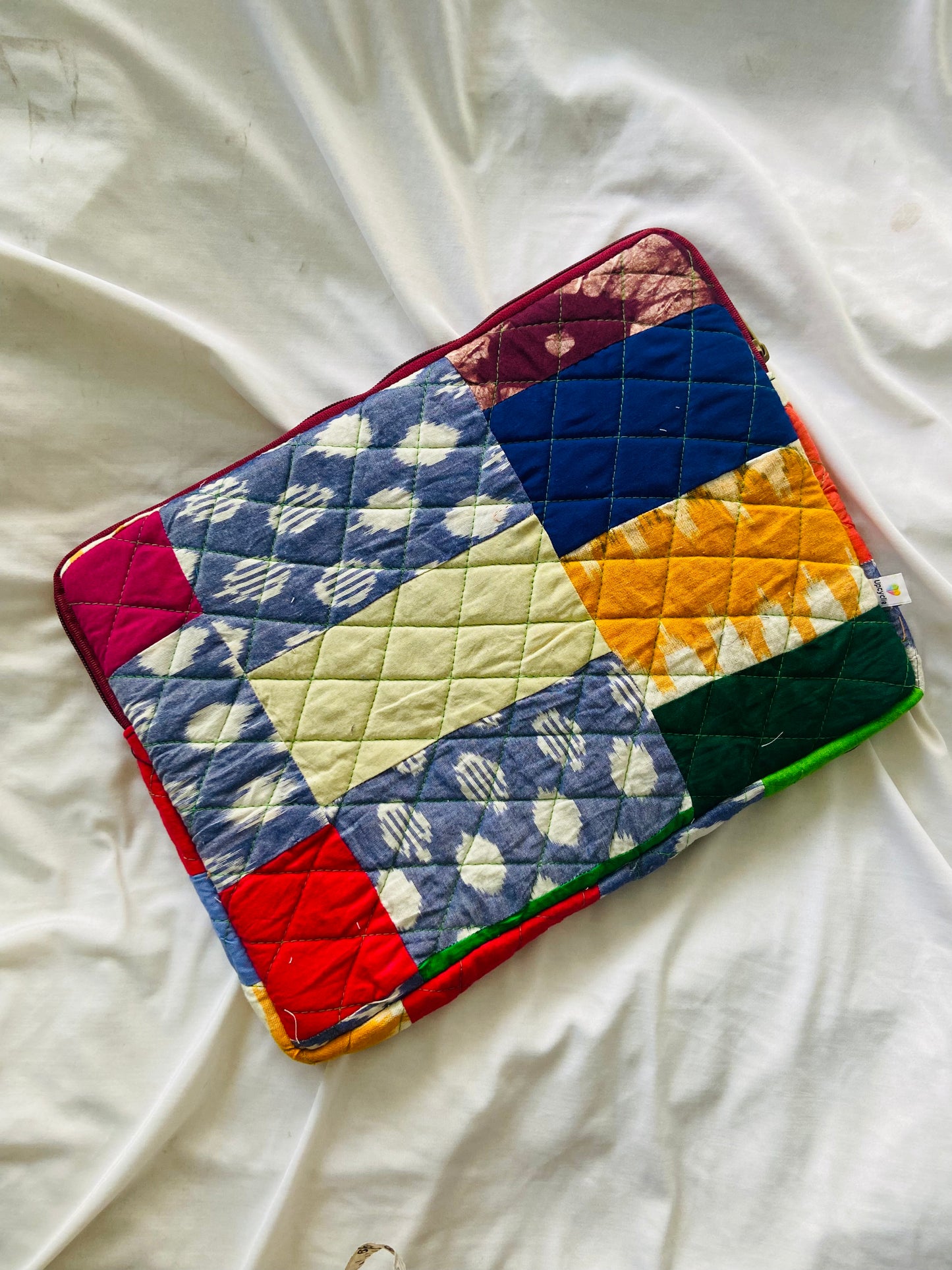 Eco-Friendly Laptop Sleeve- Bright Indian Prints- Handmade for all devices