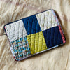 Plaids Stripes and Solids Patchwork Quilted Laptop Sleeve- 8 sizes available- Functional, Stylish