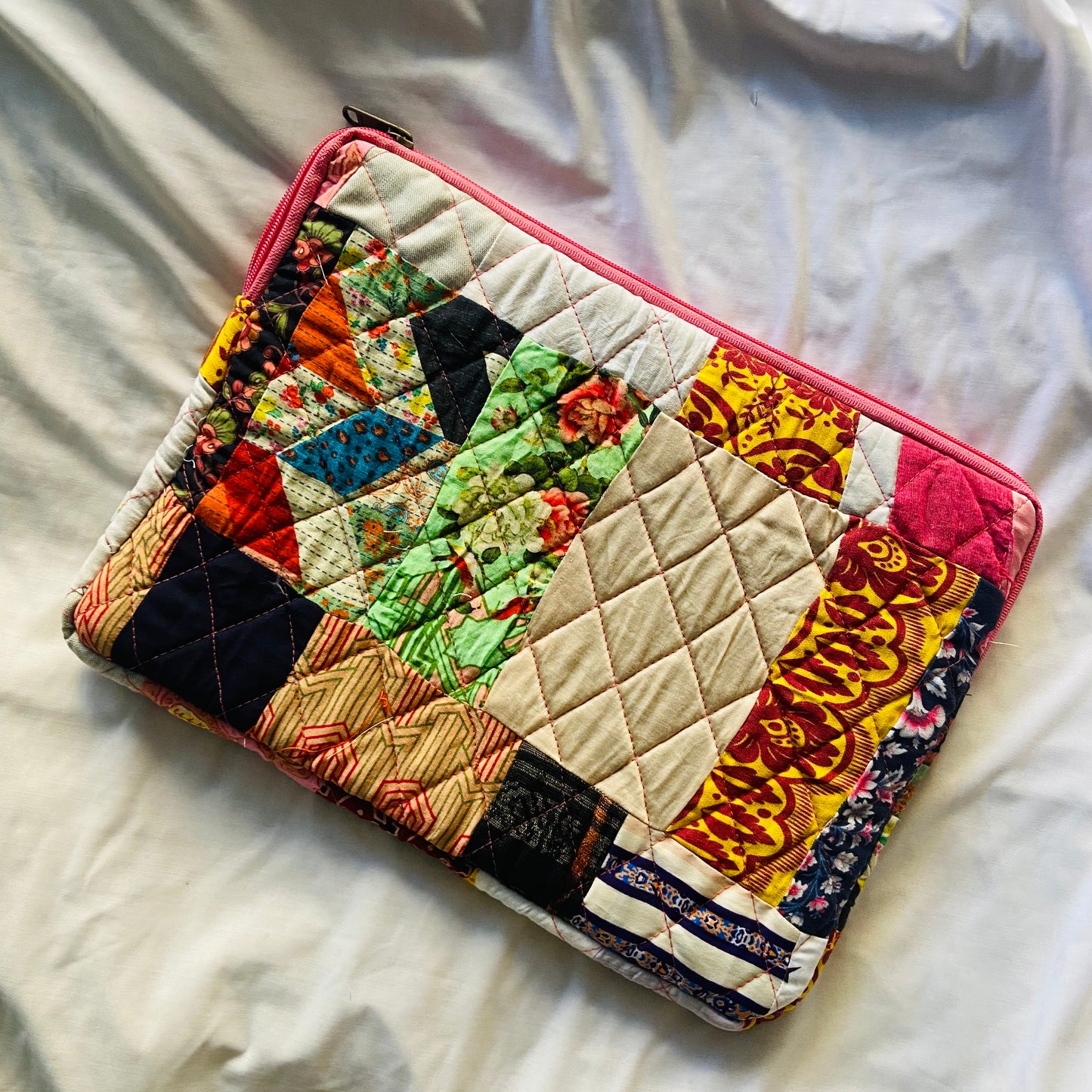Eco-Friendly Laptop Sleeve- Bright Indian Prints- Handmade for all devices