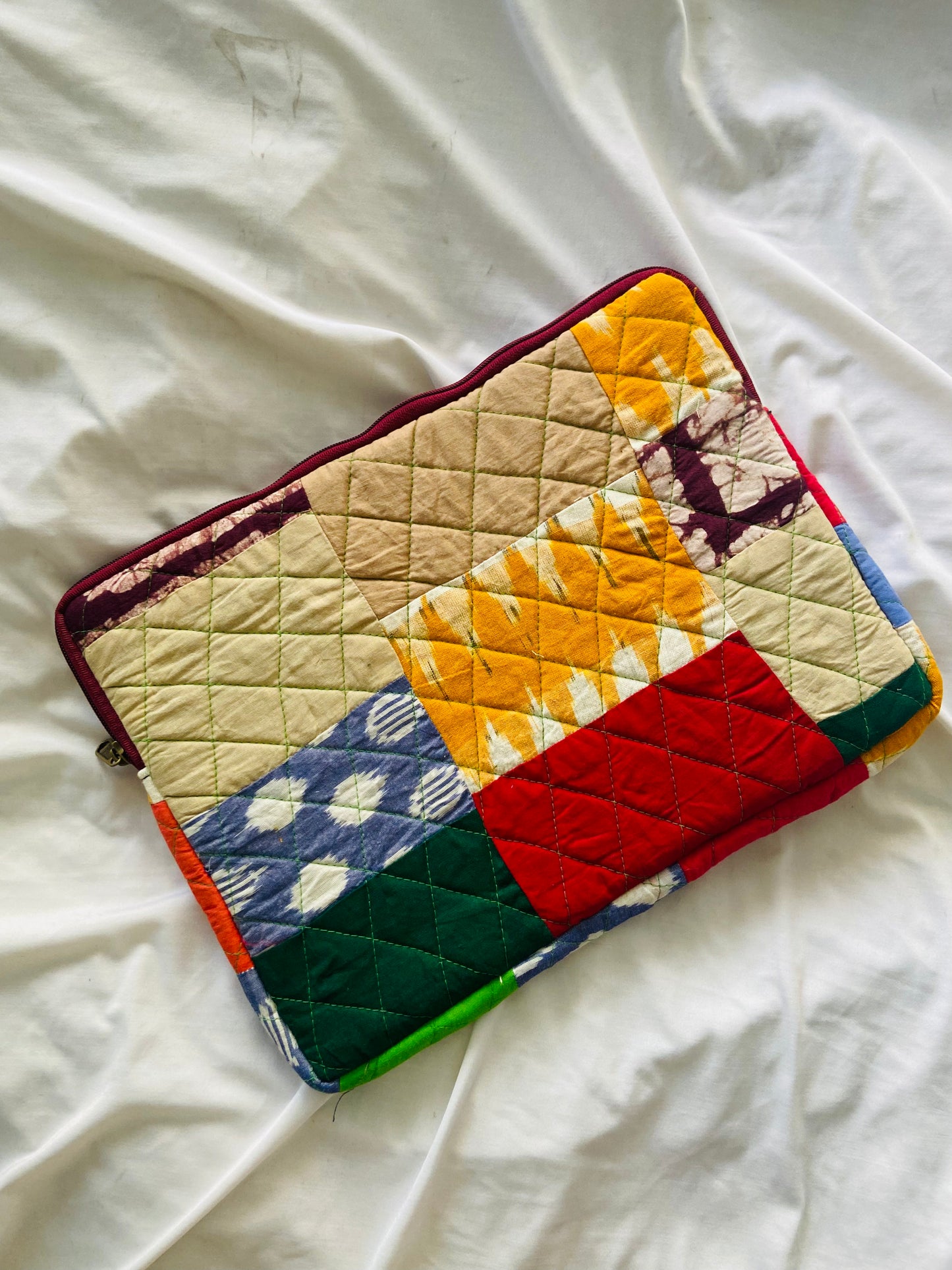 Eco-Friendly Laptop Sleeve- Bright Indian Prints- Handmade for all devices