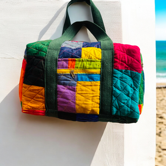 Boho Chic Quilted Duffel Bag