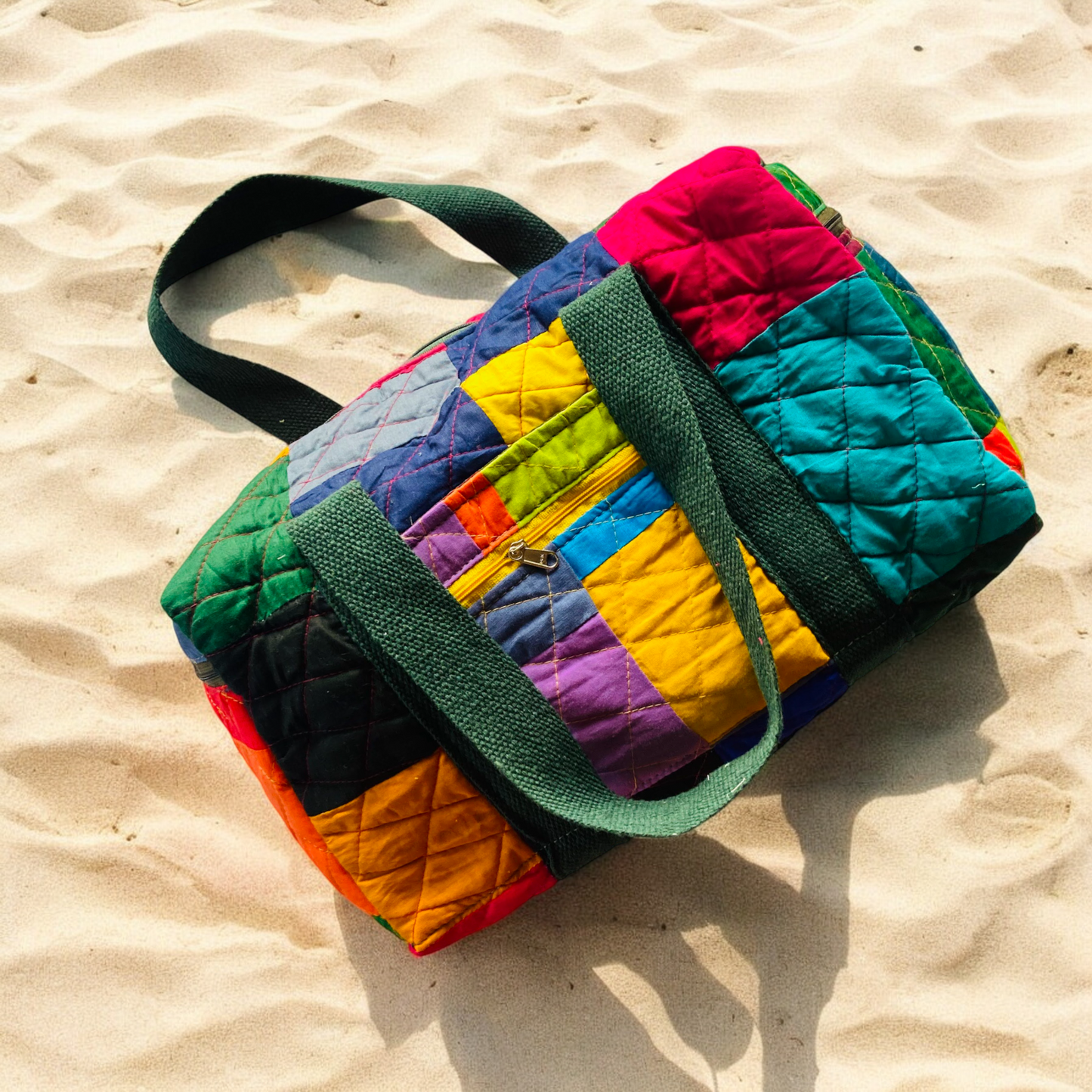 Boho Chic Quilted Duffel Bag