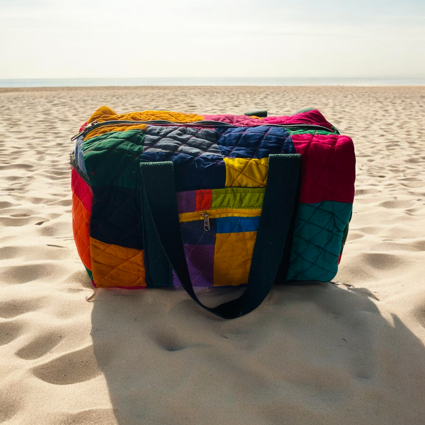 Boho Chic Quilted Duffel Bag