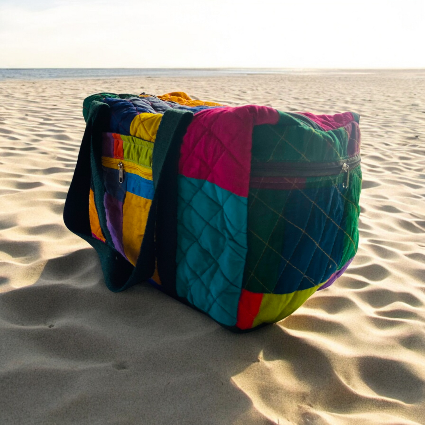 Boho Chic Quilted Duffel Bag