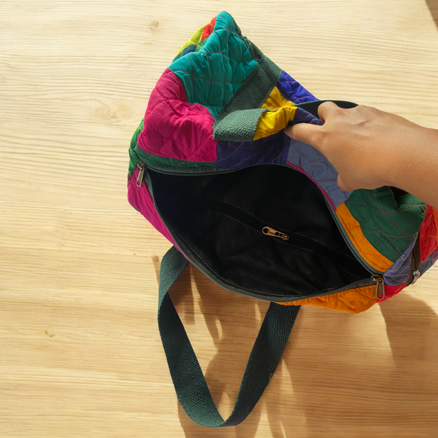 Boho Chic Quilted Duffel Bag