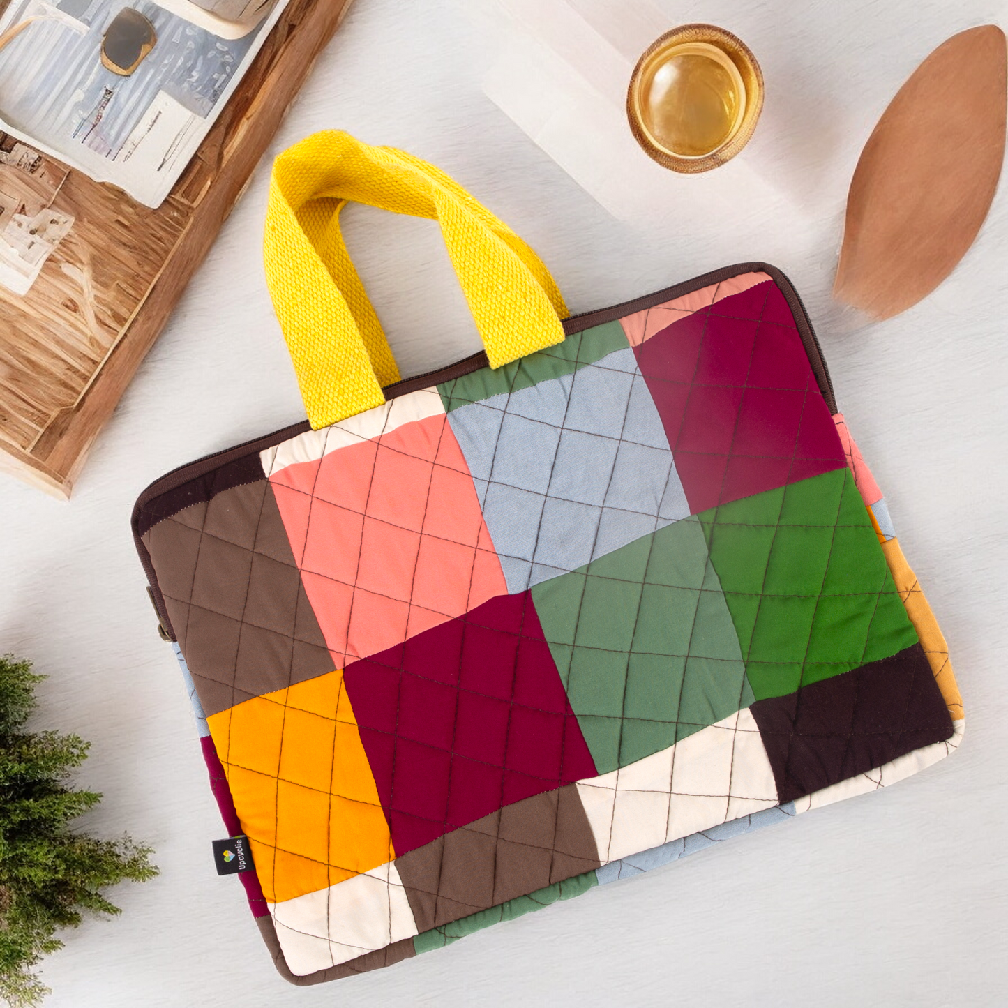 Quilted Laptop Sleeve with Handle, Double Padded Protection, Available in 8 Sizes, Perfect for Travel & Work