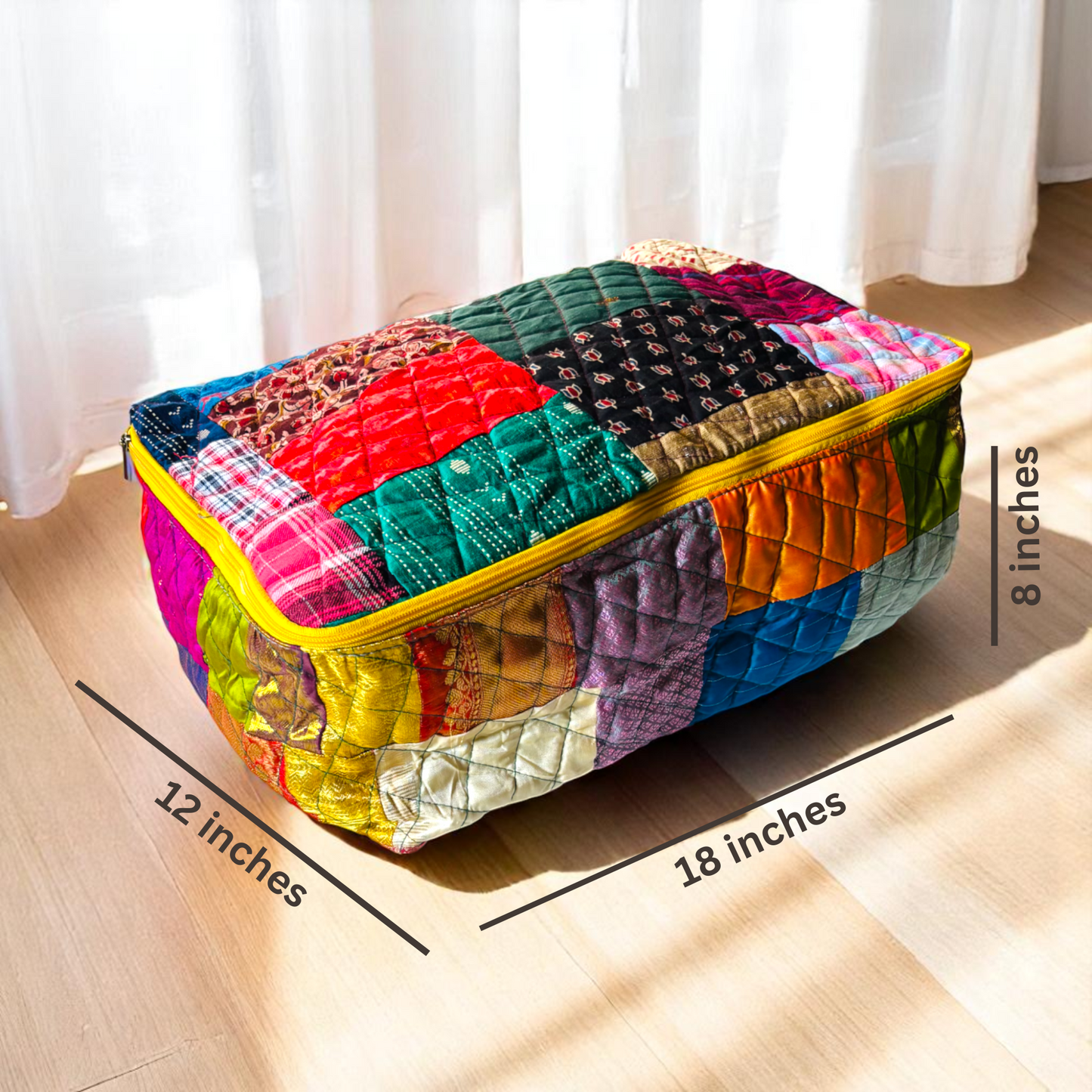 Breathable storage bin for blankets, pillow, quilt-  Bed Sheet bag with Handle