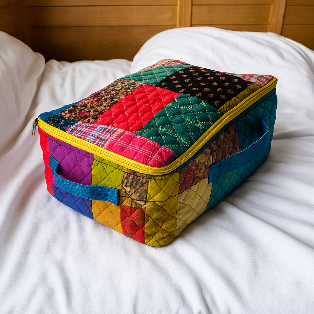 Breathable storage bin for blankets, pillow, quilt-  Bed Sheet bag with Handle