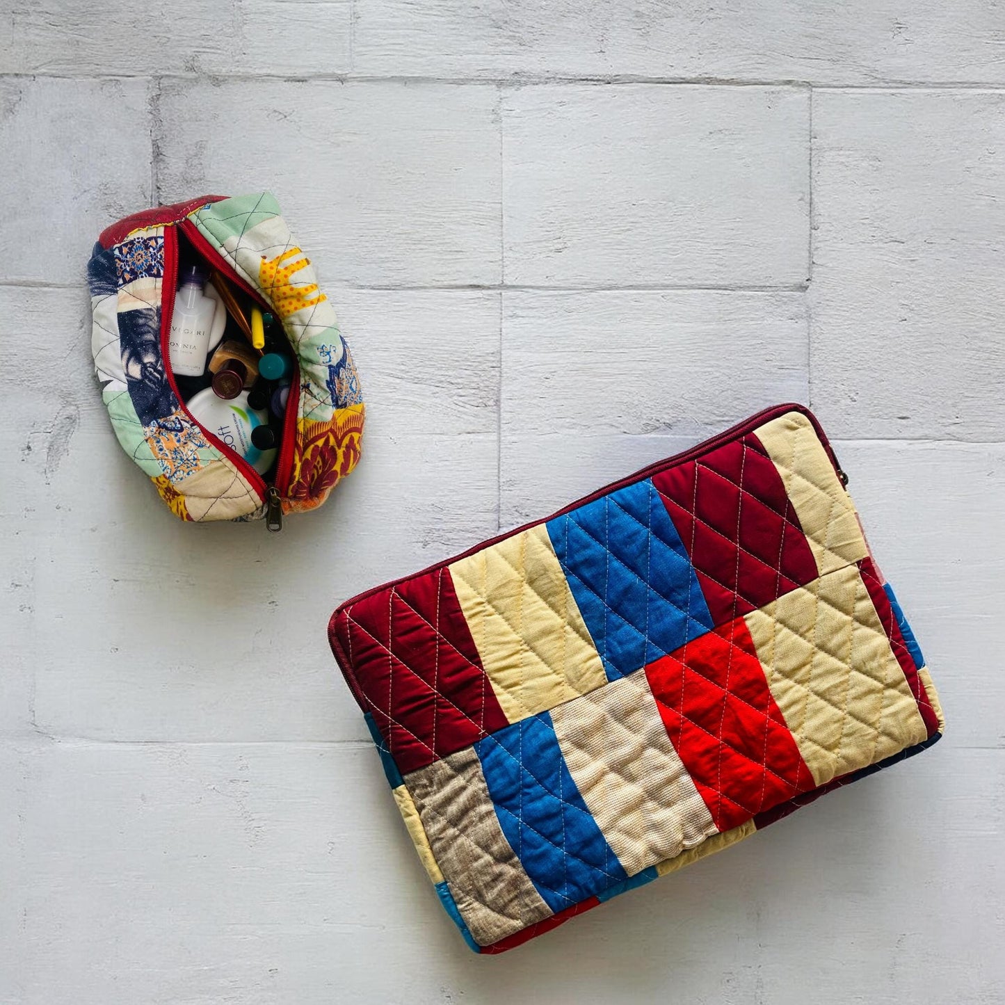 Eco-Friendly Laptop Sleeve- Functional, Stylish, Size fitting with Travel Pouch Gift set - Assortment of Colours