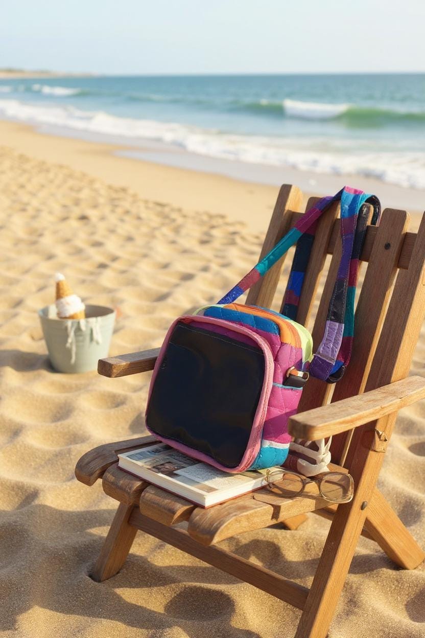 Ita bag- Sling Crossbody Quilted Anime Pin Display Bag Soft handle