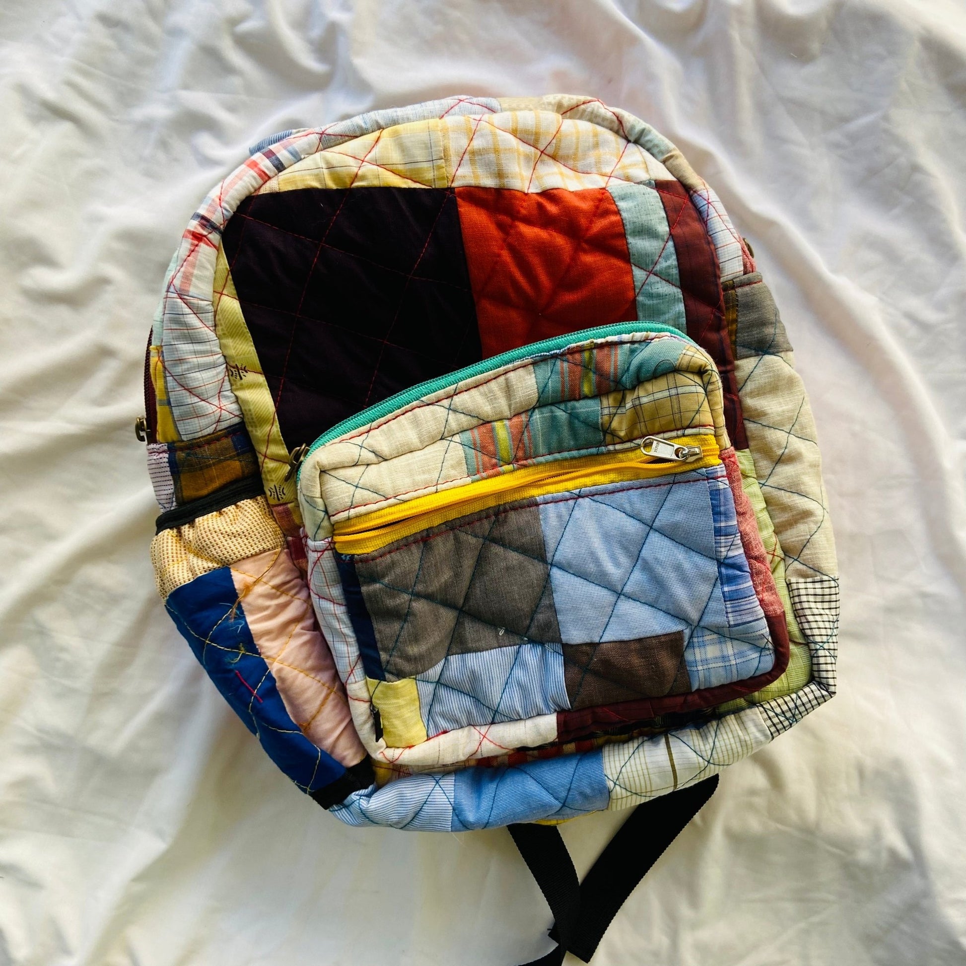 Kids Backpack BACKPACK - Upcyclie made by women, patchwork quilted