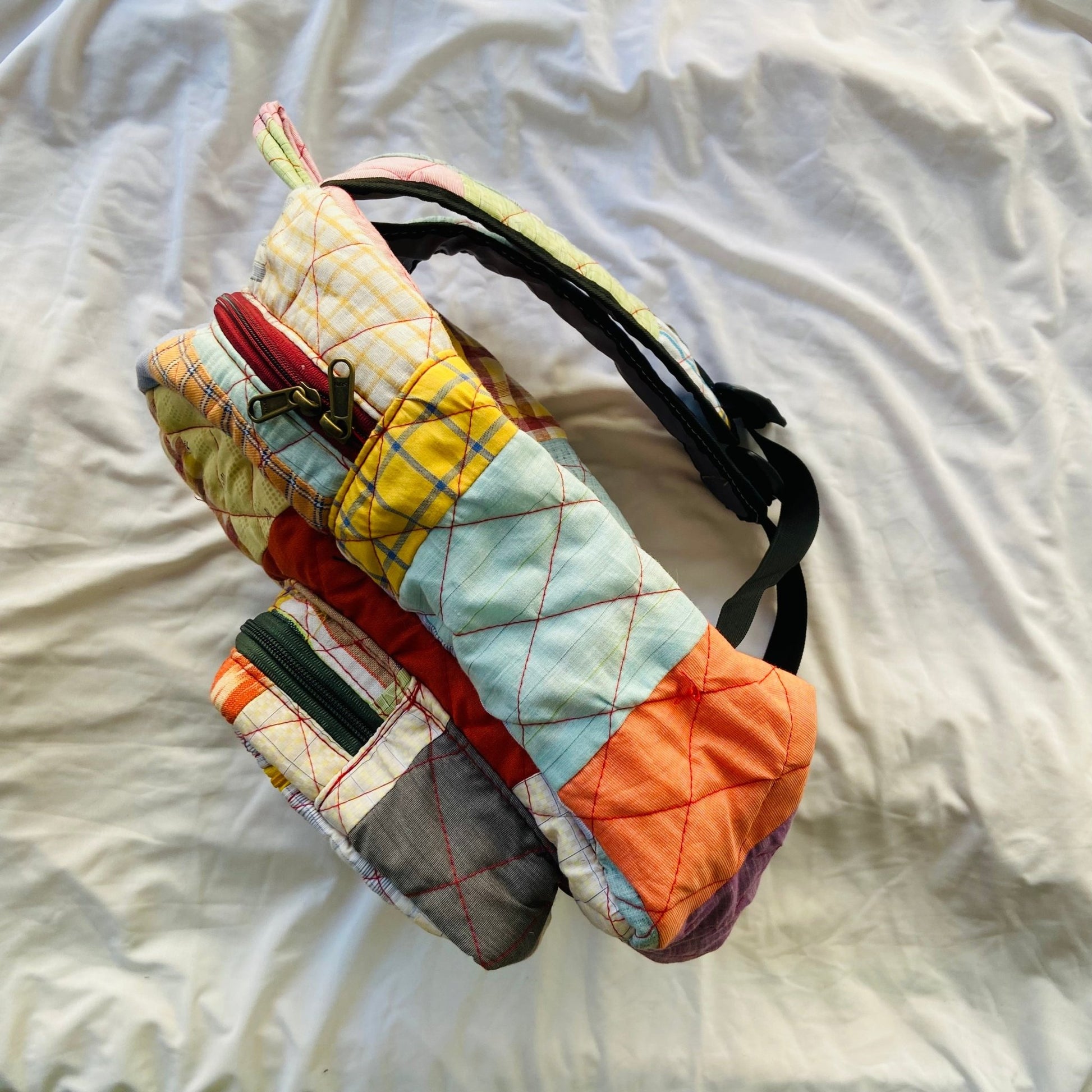 Kids Backpack BACKPACK - Upcyclie made by women, patchwork quilted