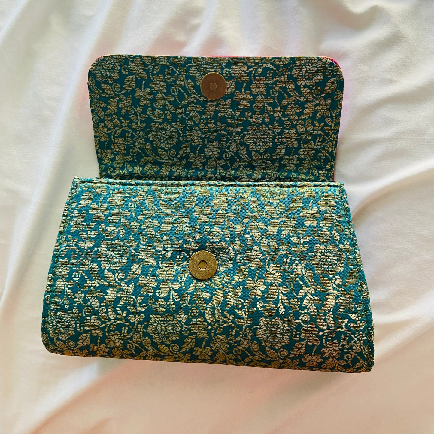 Special Clutch Purse Small - Green with Mango Flap