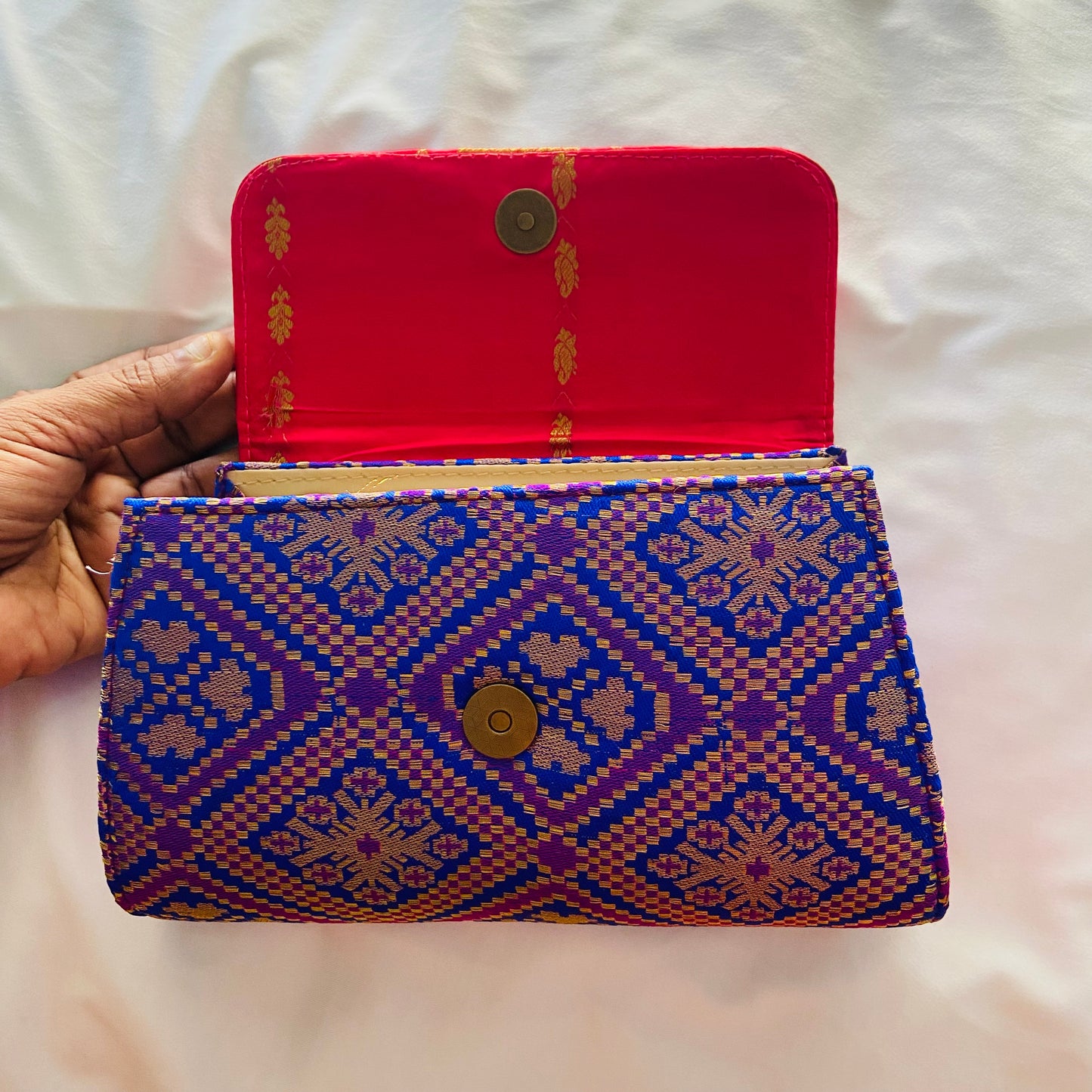 Special Clutch Purse Small - Purple With Mango Flap