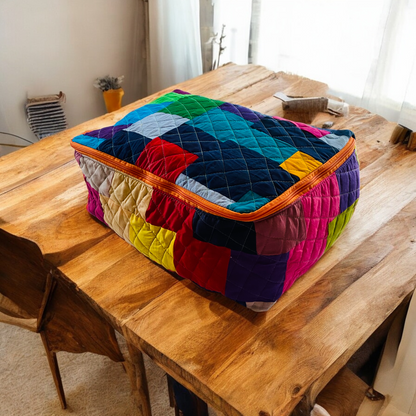 Multicolor Solids Breathable storage bag for saree,blanket, pillow & quilt