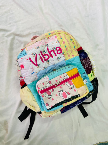 Memory Backpack with Name- Made from Precious Kids Clothes