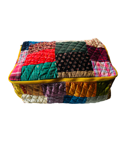 Indian Print Indian Solids  Breathable storage bag for saree,blanket, pillow & quilt