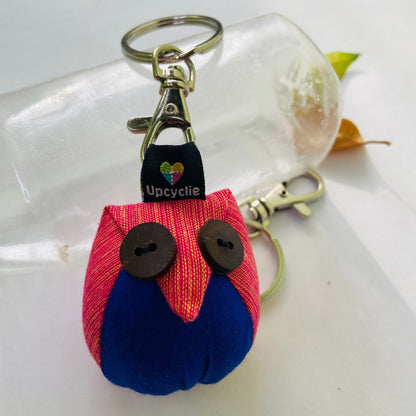 Bag Charms and Keychains - Handmade - Multicolour - Upcyclie made by women, patchwork quilted