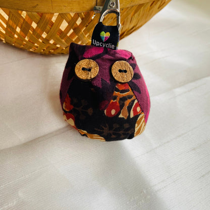 Bag Charms and Keychains - Handmade - Multicolour - Upcyclie made by women, patchwork quilted