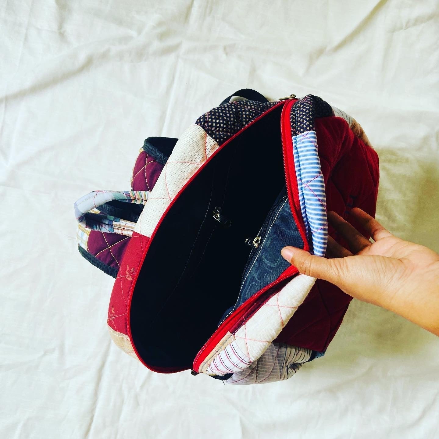 Customised Backpack for Kids - Baby Tortoise Birthday Return Gifts - Upcyclie made by women, patchwork quilted