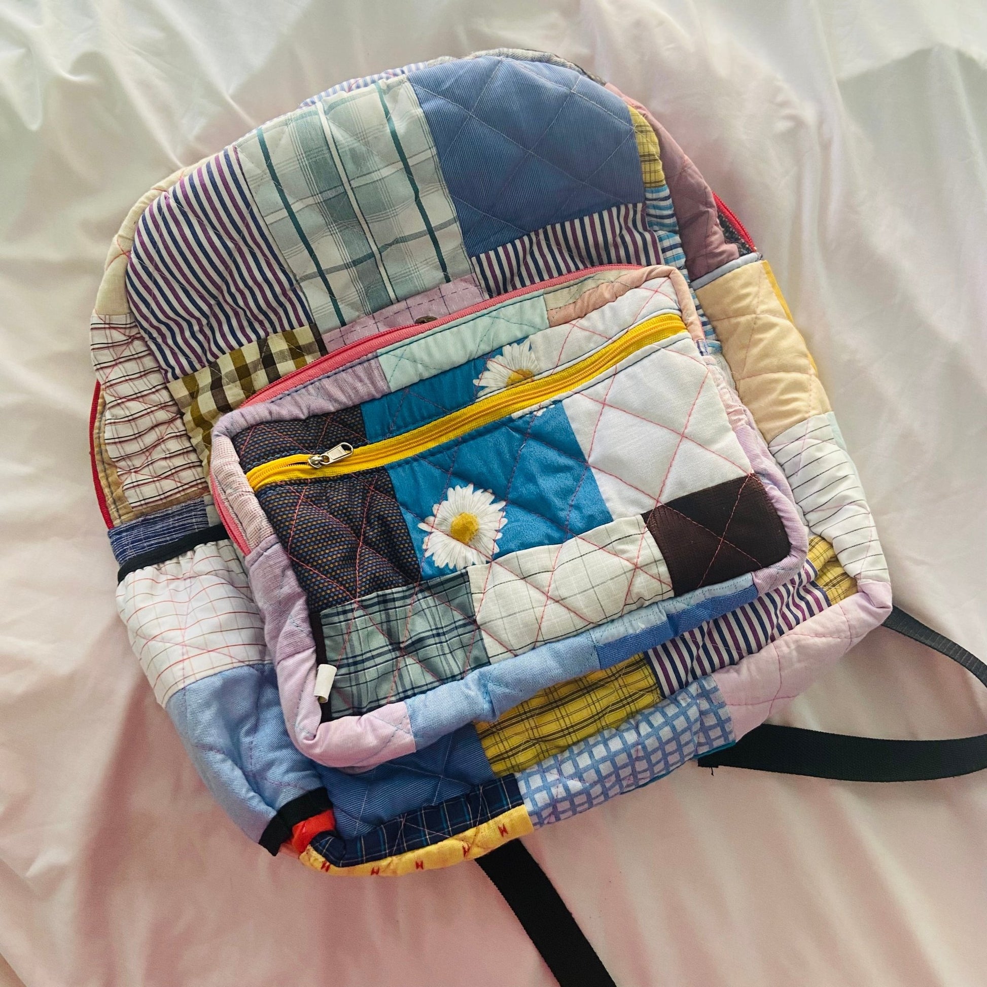 Eco - friendly and Stylish Backpacks: Your Travel Companion BACKPACK - Upcyclie made by women, patchwork quilted