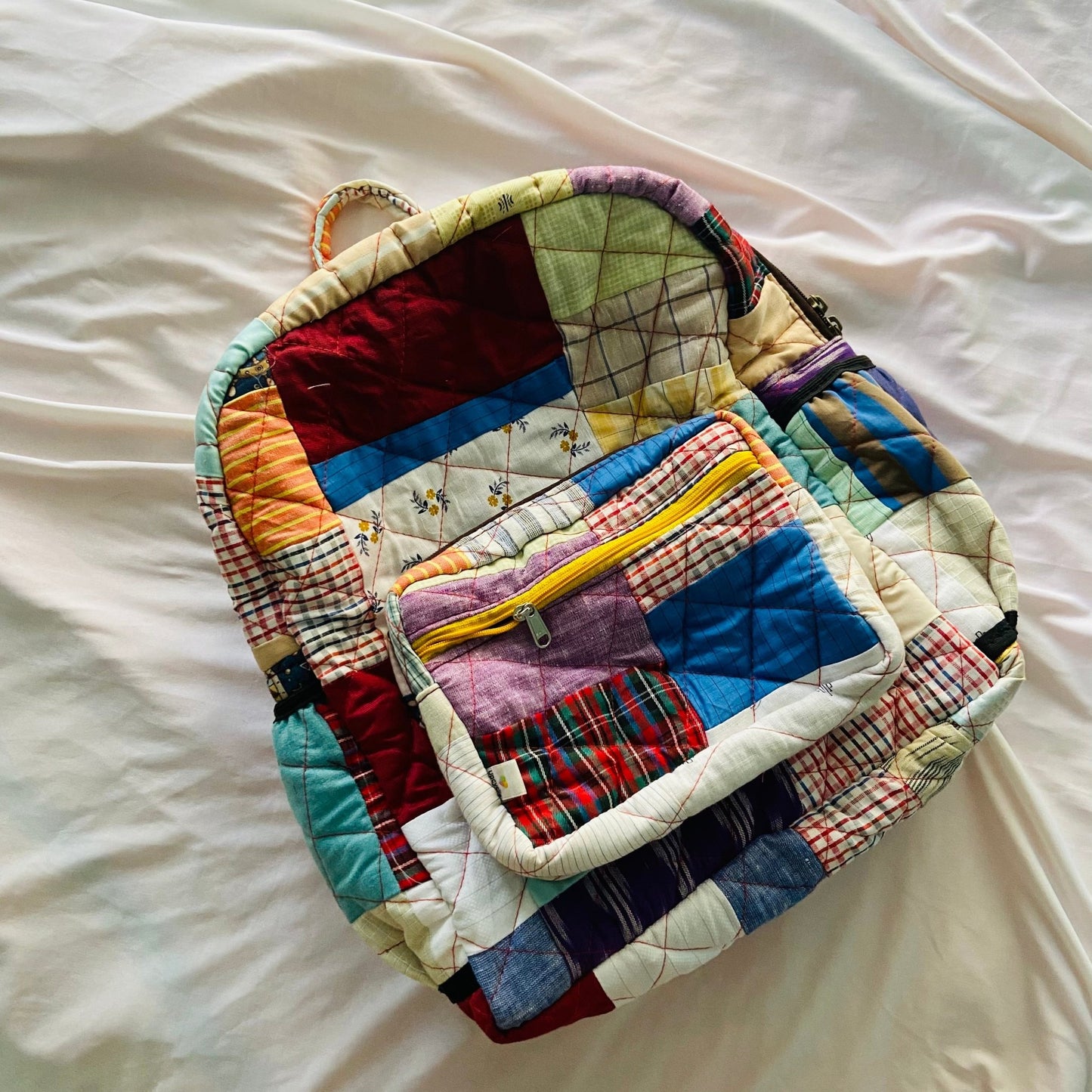 Eco - friendly and Stylish Backpacks: Your Travel Companion BACKPACK - Upcyclie made by women, patchwork quilted