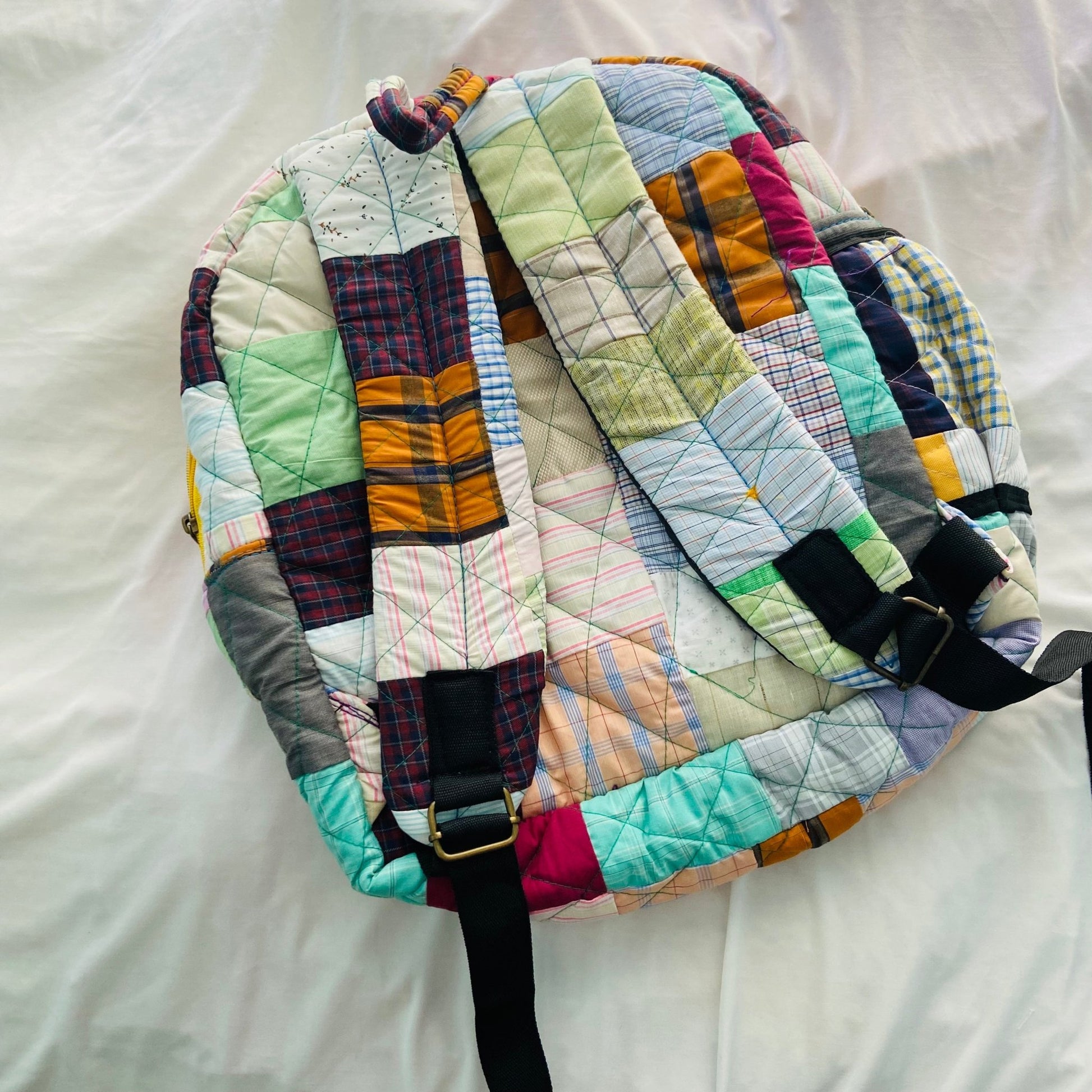 Eco - friendly and Stylish Backpacks: Your Travel Companion BACKPACK - Upcyclie made by women, patchwork quilted