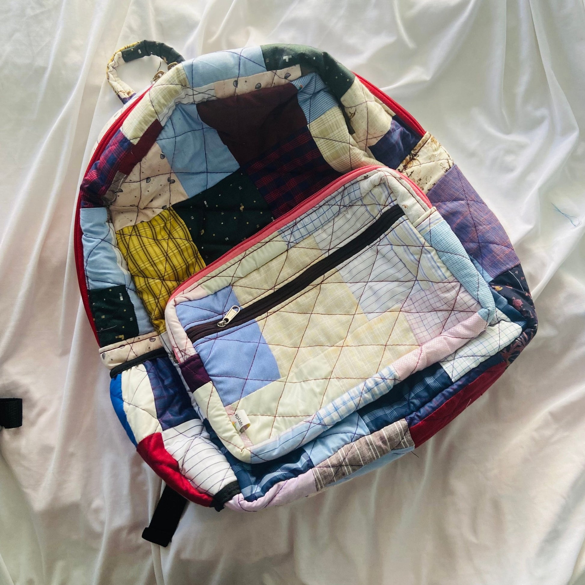 Eco - friendly and Stylish Backpacks: Your Travel Companion BACKPACK - Upcyclie made by women, patchwork quilted