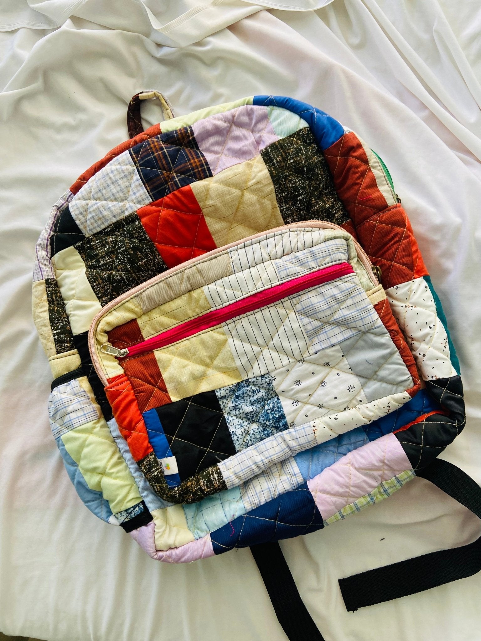 Eco - friendly and Stylish Backpacks: Your Travel Companion BACKPACK - Upcyclie made by women, patchwork quilted