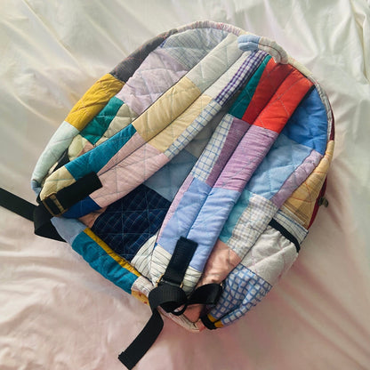 Eco - friendly and Stylish Backpacks: Your Travel Companion BACKPACK - Upcyclie made by women, patchwork quilted