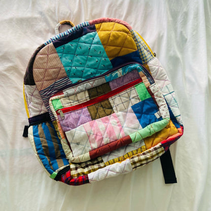 Eco - friendly and Stylish Backpacks: Your Travel Companion BACKPACK - Upcyclie made by women, patchwork quilted