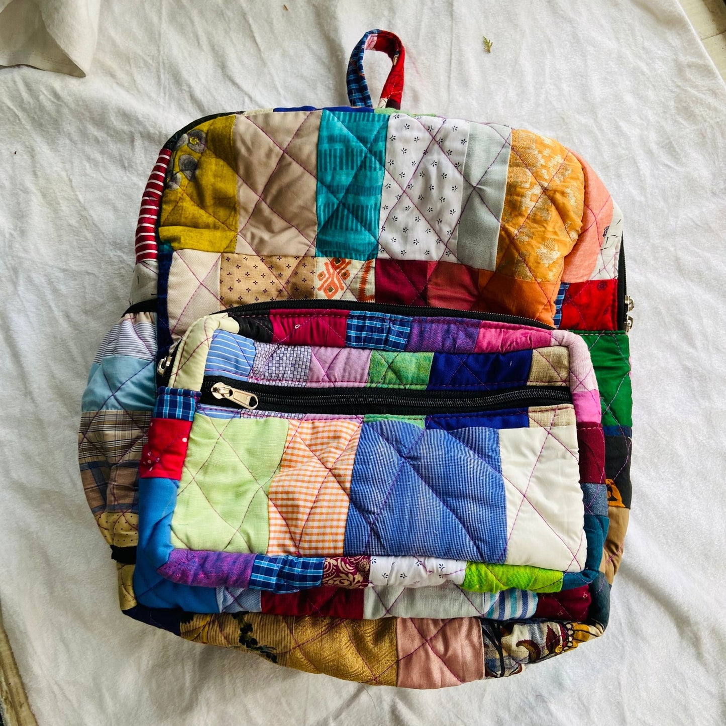 Eco - friendly and Stylish Backpacks: Your Travel Companion BACKPACK - Upcyclie made by women, patchwork quilted