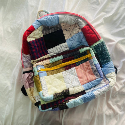 Eco - friendly and Stylish Diaper Backpacks Diaper Bag - Upcyclie made by women, patchwork quilted