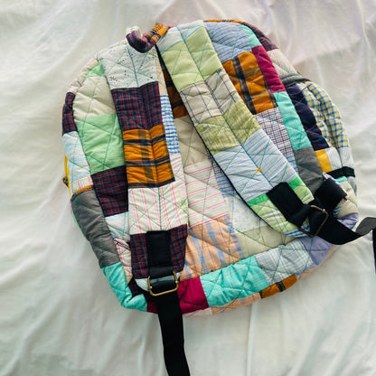 Eco - friendly and Stylish Diaper Backpacks Diaper Bag - Upcyclie made by women, patchwork quilted