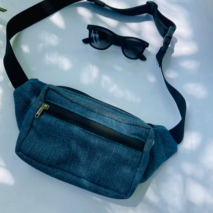 denim waist bag
sling bag
personalised bag
custom name bag
pure cotton sling
travel bag
sturdy bag
waterproof bag
denim sling
hip bag
fanny pack
custom waist bag
travel waist bag
monogrammed bag
unisex waist bag
belt bag
travel accessory