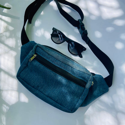 urban belt bag
jean fanny pack
everyday belt bag
recycled denim bag
stylish belt bag
practical belt bag
denim lovers gift
cyclist belt bag
festival accessory
denim travel bag
handmade belt bag
unique belt bag
cool waist bag
gift for travelers