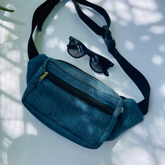 urban belt bag
jean fanny pack
everyday belt bag
recycled denim bag
stylish belt bag
practical belt bag
denim lovers gift
cyclist belt bag
festival accessory
denim travel bag
handmade belt bag
unique belt bag
cool waist bag
gift for travelers
