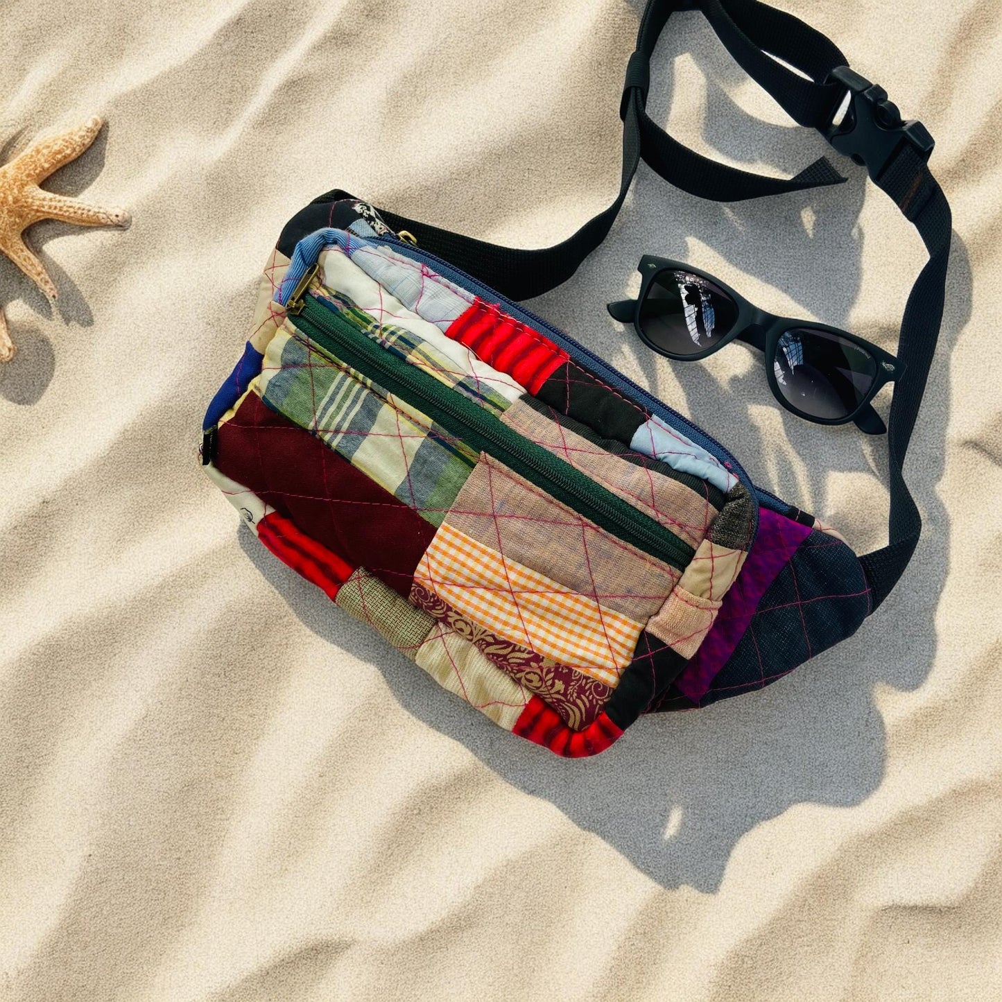 Unisex Colourful Fanny Pack with zipper pockets, Corduroy Sling Bag, Shoulder Bag, Crossbody belt bag, travel fanny packs for men and women