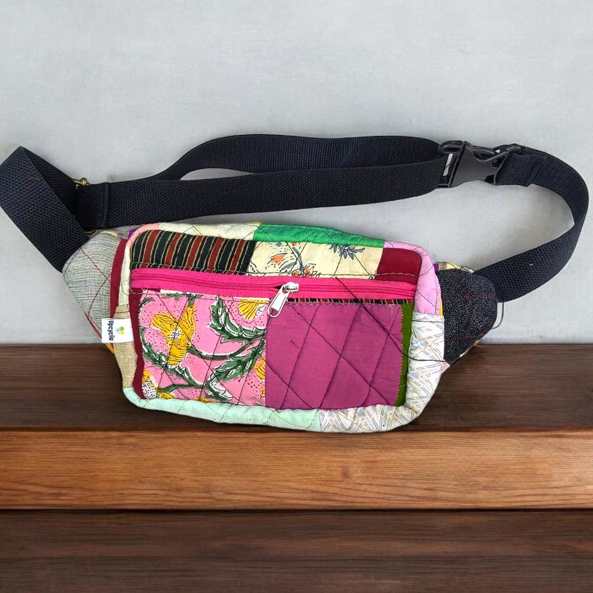 Unisex Colourful Fanny Pack with zipper pockets, Corduroy Sling Bag, Shoulder Bag, Crossbody belt bag, travel fanny packs for men and women