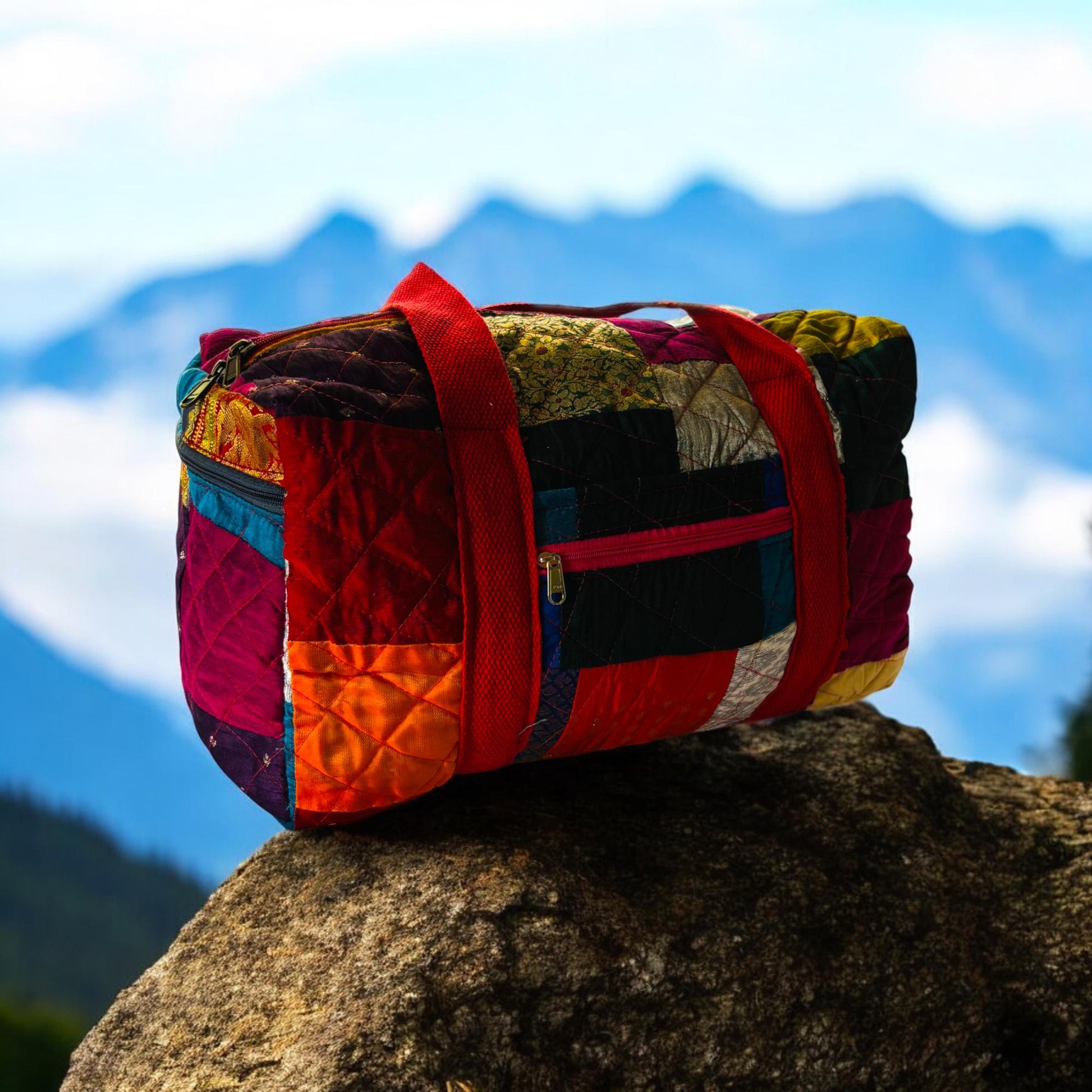 custom travel duffel bags Boho Chic Quilted Duffel Bag