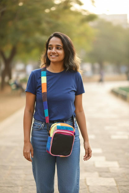 Ita bag- Sling Crossbody Quilted Anime Pin Display Bag Soft handle