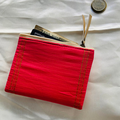 Small zipper pouches- Mini Wallets- Pink Jari